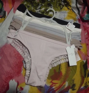 5 NEW JESSICA SIMPSON JSO91004 ULTRA SOFT COMFORT LACE BACK TANGA PANTIES S - Picture 1 of 2