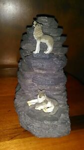 Decorative Wolf Bookend Display Piece * Excellent * Herco Gift Professional