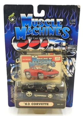 Muscle Machines 1/64 Scale Diecast 71151 01-11 - 1963 Chevrolet Corvette - Image 1 of 4