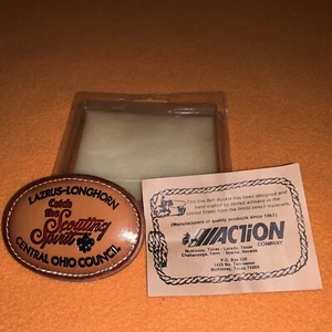 Catch the Scouting Spirit Lazrus Longhorn Action Belt Buckle OH Boy Scouts BSA - Picture 1 of 3