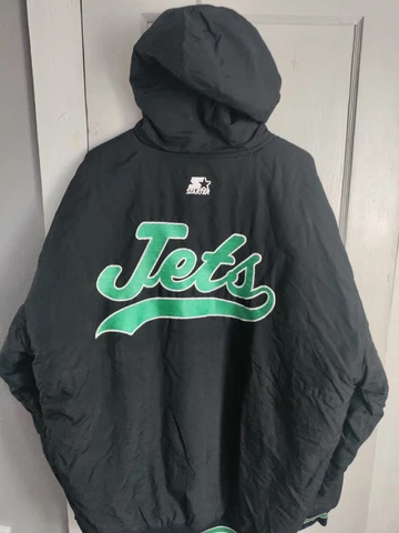Vintage New York Jets Starter Jacket Winter Jacket Full Zip Up Men's Size XL Cover