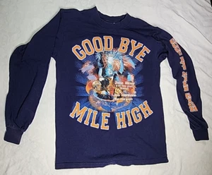 VTG Denver Broncos Sz S Long Sleeve T-Shirt John Elway Joe Montana Bye Mile High - Picture 1 of 11