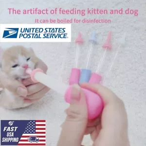 Puppy Kitten Feeding Bottle Set Pet Cat Dog Nursing Water Milk Feeder 2023 New - Picture 1 of 14