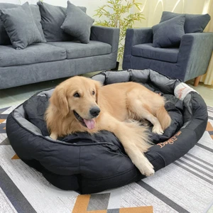 Oval Large Orthopedic Dog Bed Waterproof Toughchew Lounger Bed Nest House Sofa - Picture 1 of 12