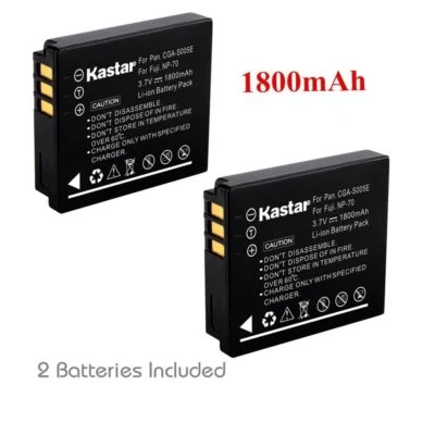 CGA-S005 Battery for Panasonic Lumix DMC-FX10 FX10GK FX12 FX50 FX100 FX150 LX1 - Image 1 of 4
