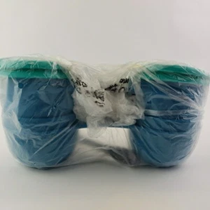 Tupperware Essentials 4 Section Condiment Server Set Teal with Lids/Seals NEW - Picture 1 of 12