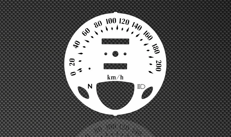 Tachoscheibe passend für Kawasaki VN1500 Tacho Gauge Plates Zifferblatt kmh - Bild 1 von 1