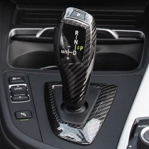 For BMW F20 F21 F30 X3 X4 Carbon Fiber Pattern Gear Shift Knob Cover Trim ABS - Bild 1 von 3