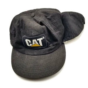 Gorra CAT Bulldozers Louisville KY Pana Negra Snapback De Colección Orejeras B10D - Imagen 1 de 6