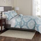 Sonoma Anacortes Blue Medallion 3 Pc Cotton Duvet Cover Set Full Queen Size Bed