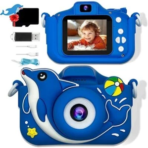 Appareil Photo Enfant Dauphin Appareil Photo Numérique 1080P 32G Cadeau Fille... - Zdjęcie 1 z 6
