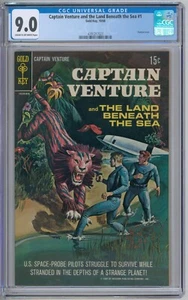 Captain Venture The Land Beneath The Sea 1 grado CGC 9,0 en muy buen estado/nuevo Llave dorada 1968 - Imagen 1 de 2