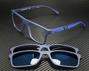 EMPORIO ARMANI EA4115 57591W Matte Dark Blue Clear 54 mm Men's Sunglasses
