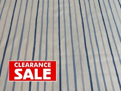 Laura Ashley Kids Painterly Stripe Blue Craft Curtain Fabric SOLD PER METRE 😊  - Image 1 of 4