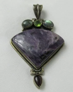 Vintage Indianer Sterlingsilber Dreieck Pfeilspitze Anhänger - Bild 1 von 2