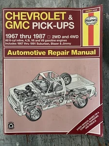 Haynes Repair Manual Chevrolet and GMC pick up Trucks 1967 thru 1987 2wd and 4wd - Picture 1 of 3