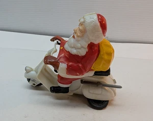 1960's MARX Hard Plastic Santa Claus on Scooter Friction Christmas Toy Taiwan - Picture 1 of 6