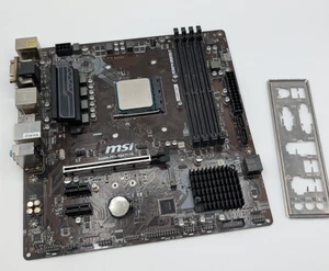 MSI B450M PRO-VDH PLUS Mainboard AMD B450 Sockel mit AMD Ryzen 5 2600 - Bild 1 von 10