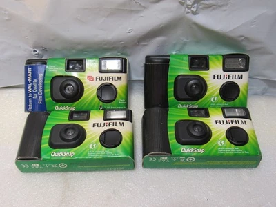 4 FUJIFILM QuickSnap Flash Camera 108 Exposure New Exp  2007 - 2016    (V57M) - Image 1 of 4