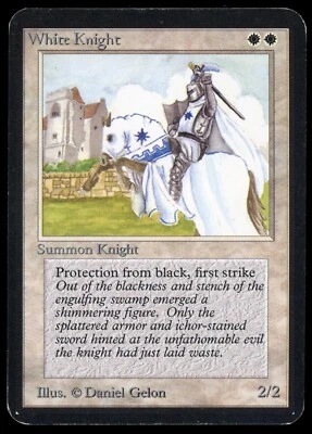 1993 MTG Magic the Gathering Card Alpha White Knight Raw MP Gaming Card TCG - Image 1 of 2
