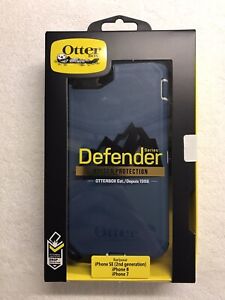 Otterbox Defender Case Apple iPhone 7 8 SE Big Sur Blue White New Sealed Rugged