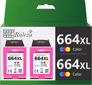 Compatible Color 664 XL Ink Cartridge for HP Deskjet 1115 2136 3636 3836 -2 Pack - Picture 1 of 1
