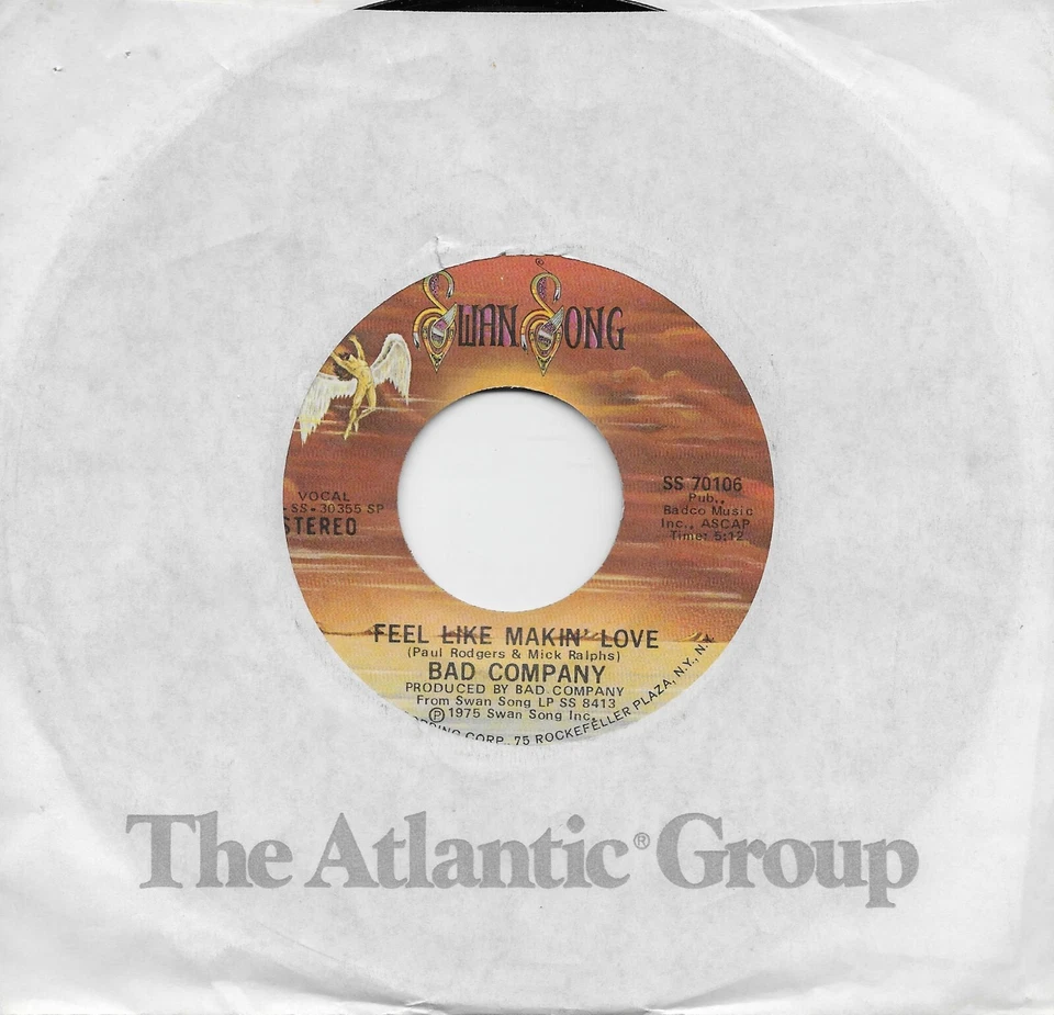 BAD COMPANY  Feel Like Makin' Love / Wild Fire Woman  original 45 from 1975 - Image 1 of 1
