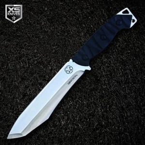 11" FULL TANG Tactical Chrome Survival Knife Fixed Blade HUNTING Knife w/ Sheath - Picture 1 of 5