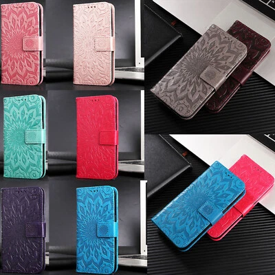 Phone Cover for MotorolaG73 G62 Sun Flower Embossing PU Leather Flip Wallet Case - Image 1 of 4