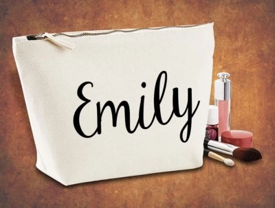 New Personalised Make Up/Wash Bag  Name Birthday Christmas Gift Present Kids II - Image 1 of 2