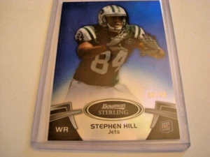 Stephen Hill RC (New York Jets) #4 Bowman Sterling Blue Refractor /99 - Picture 1 of 2