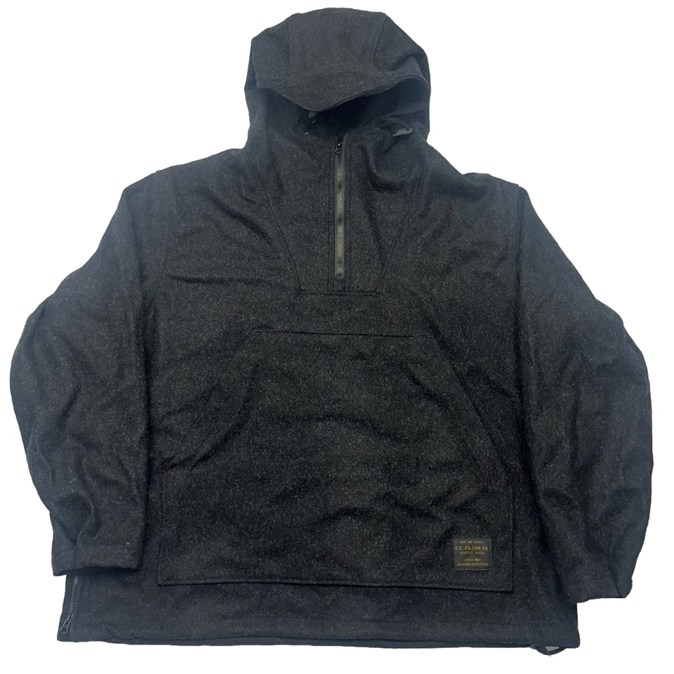 Pullover Filson Wool Anorak - XL - 20228380 HECHO EN EE. UU. Gris Oscuro Negro Carbón Foto 1 de 1