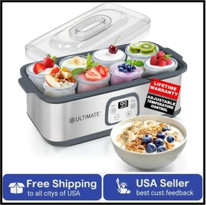 Ultimate Probiotic Yogurt Maker with Adjustable Temperature & Time Control USA - Picture 1 of 9