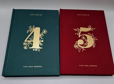 Rifle Paper Co. 5 Year keepsake Journal Luxury Memories Books Set (2) #4 & #5 - Image 1 of 4