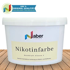 10 L  Nikotinfarbe, Nikotinsperre, gegen Nikotin und Ruß, WEISS - Matt - Bild 1 von 3