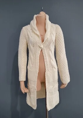 BEBE cream cable knit cardigan duster XS - Image 1 of 4