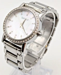 DKNY Ladies Watch NY-4791 MOP Dial Crystal 5ATM All Stainless Steel New Battery - Picture 1 of 7