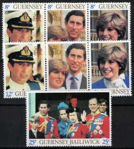 ZAYIX Guernsey 224-226 MNH Royal Wedding Prince Charles Lady Diana 021423S152M - Picture 1 of 1