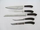 Lot Set of 5 Ginsu USA Dinner Kitchen Knives Chef Carving Fork Etc