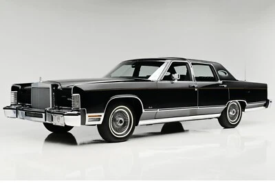 PAYLESS POSTERS 1979 Lincoln Continental Town Car blk | POSTER | 24X36 Inch | Vintage classic