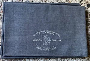 All Wool Superfine Worsted Suiting Fabric Made in England 3 + Yards Gray - Picture 1 of 6