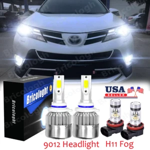 Combustión de faros LED alto/bajo + luz antiniebla para Toyota RAV4 2016 2017 2018 combo - Imagen 1 de 12