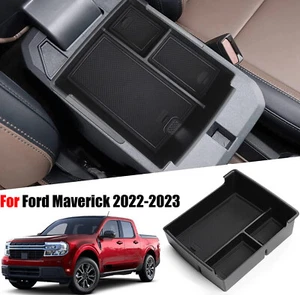 For Ford Maverick 2022-2025 Black Center Console Armrest Storage Box Organizer - Picture 1 of 8