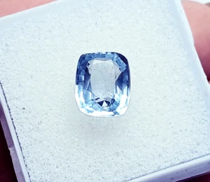 Untreated Unheated Natural Aquamarine 2.95 Ct Loose Gemstone With Certificate - Picture 1 of 6