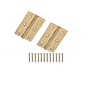 Bisagras a tope de 3 pulgadas para puertas interiores acabado latón pulido - 1 x par (D6) - Imagen 1 de 5