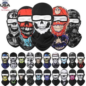 Balaclava Skull Ghost Bandana Motorcycle Full Face Masks Halloween Cosplay Masks - Picture 1 of 48