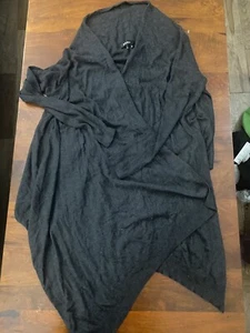 Dkny SHRUG PONCHO Top WARM GREY medium - Picture 1 of 11