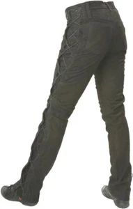 Pantalones de cuero nobuk con cordones LH 07308 Running Bear, pantalones de motorista Western Rockabilly - Imagen 1 de 2