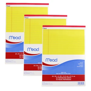 Mead oben gebundene Legal-Blöcke [breit liniert]: 8-1/2 Zoll x 11-3/4 Zoll (kanariengelb) [ - Bild 1 von 1