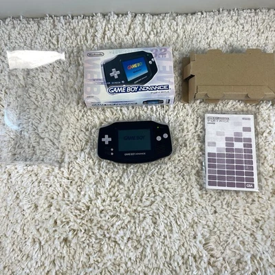 Nintendo Game Boy Advance GBA Black Handheld System AGB-001 Japan CIB Complete - Image 1 of 4